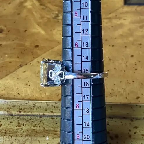 Yellow Labradorite Sterling Silver Ring Size 7