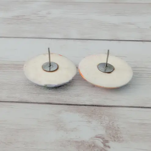 Vintage Stud Earrings Large Retro Beach Theme Summer Vibes