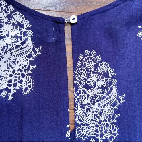 Faithfull the Brand Faithfull • Yacht Romper playsuit navy blue Devani print bandana floral Anthro