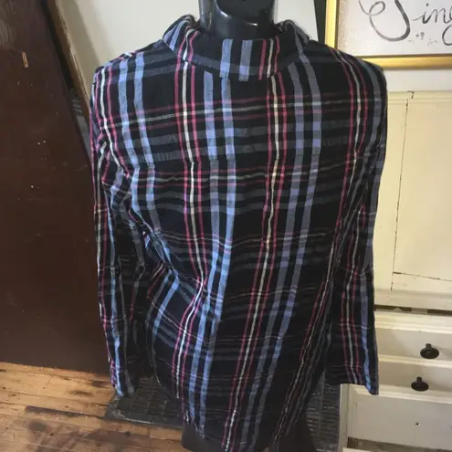 Betsey Johnson Betsy Johnson Intimates tuxedo ruffle front plaid nightshirt