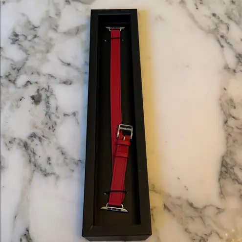Quince NEW Red Leather Double Wrap Smart Watch Band 38mm to 41 mm
