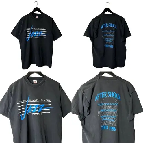 1996 Vintage 90s Arrowhead North Campus Jazz T Shirt Black XL Extra Large USA