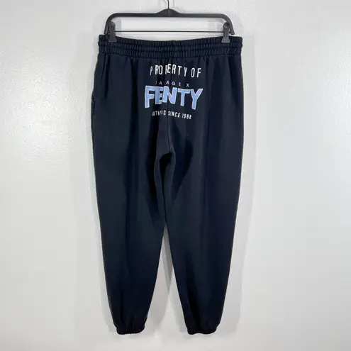 Savage X Fenty LVII Sweatpants Black Joggers Unisex S Logo Graphic RihannaS