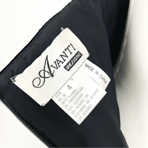 Vintage Y2K Beaded Embellishment Strapless Gown in Black | Size 4