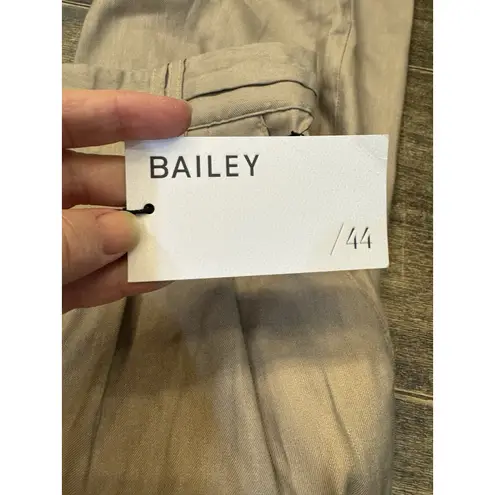 Bailey 44 Nava Pant Khaki Size Medium DRF High Rise Wide Leg Pleated Linen Blend