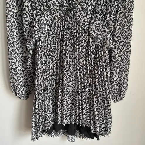 The Kooples Ruffled Baroque Print Mini Dress