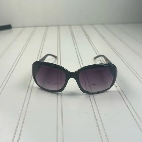 Black Oversized Square Sunglasses w Purple Gradient Lenses Women Fashion Shades