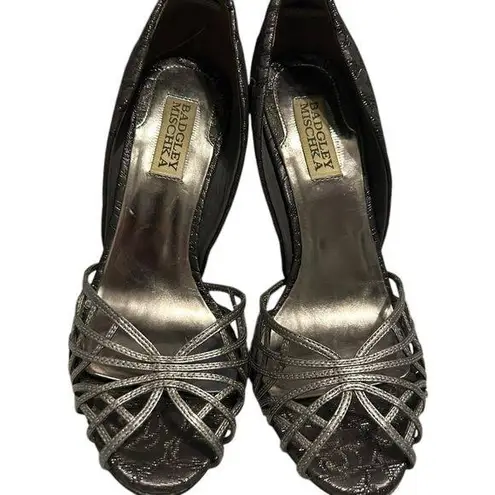 Badgley Mischka black Silver Shoes heels size 7.5