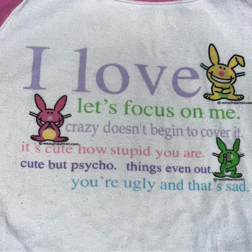 American Vintage Vintage y2k early 2000s Happy Bunny Rainbow Design Baby Tank Top