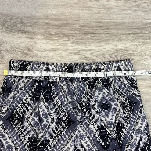 DNA Couture Black & White Aztec Print Women’s Drawstring Elastic Pantlegs Size M