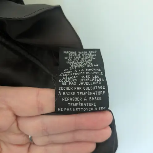 Charlie Paige  Faux Leather Ruffle Vest Brown Small