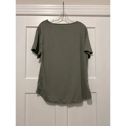 Zyia Active Shirt Womens XXL Black Cloud Short Sleeve Tee Stretch Athletic Crew Green Size 2X