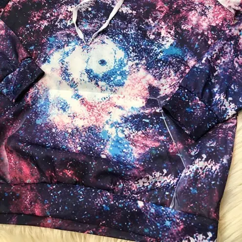 Lightweight galaxy hoodie large Purple
