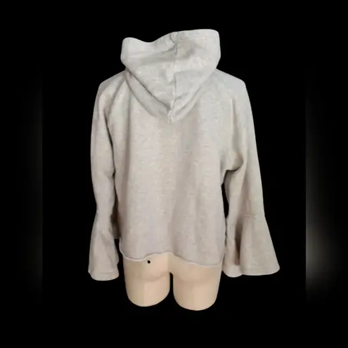 Melrose and Market Cropped Lt. Gray Cotton Hoodie