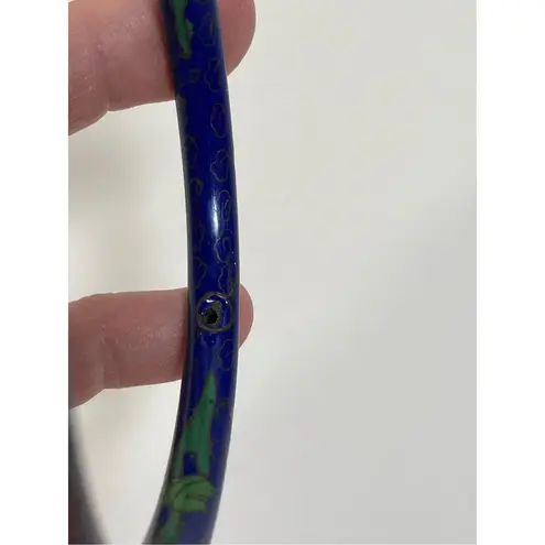 Vintage Blue Cloisonne Bangle Bracelet
