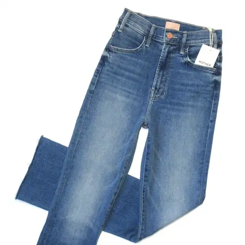 NWT Mother Hustler Ankle Fray in Healing Jar High Rise Boot Crop Stretch Jean 32 Blue