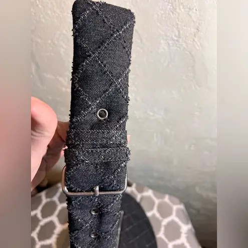 Kurt Geiger NWT Black Charcoal Grey Quilted Crossbody/Belt Bag tweed zip top