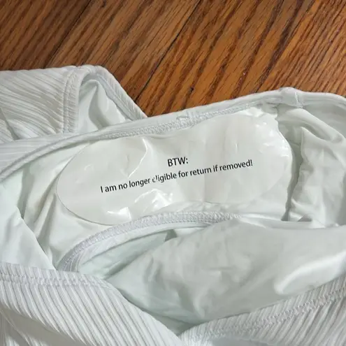 ANDIE The Mykonos One Piece Ribbed Swimsuit White size L NWT