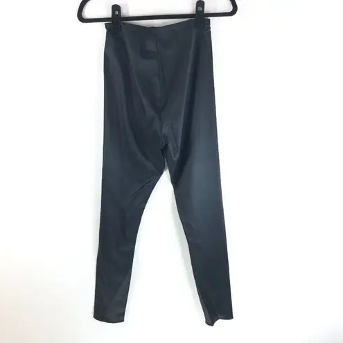 L'Agence Satin Leggings Pull On Stretch Black XS
