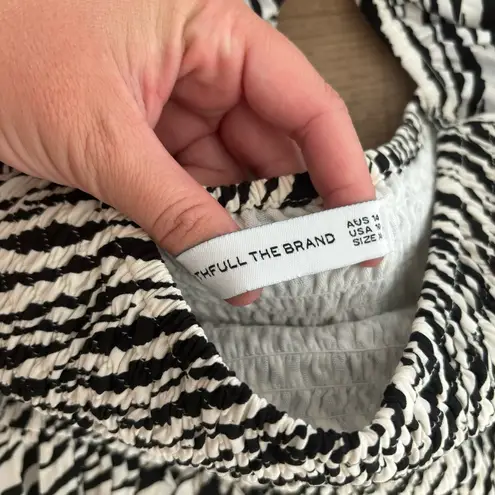 Faithfull the Brand alina zebra animal print ruched mini dress