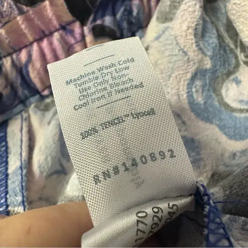 Marine layer Allison Trouser Wide Leg in Violet Watercolor Size XL - Image 9