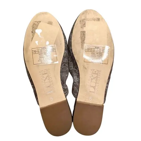 Australia Luxe Doodle Mules Size 5 Brown Leather Shearling Winter Slides NEW