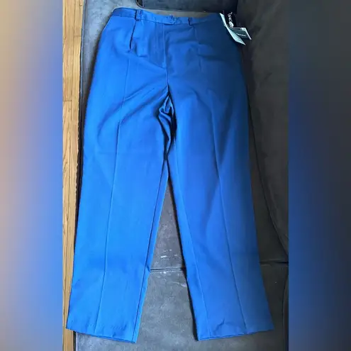 Sag Harbor NWTS Navy Blue Machine Washable Comfort Stretch Sz 12P Pleat…