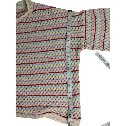 Haptics By Holly Harper 3X Multicolor Crochet Knit Sweater