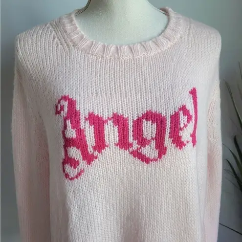 Wooden Ships , Caprice Angel Crew Pink Sapphire Mohair Wool Sweater, Medium