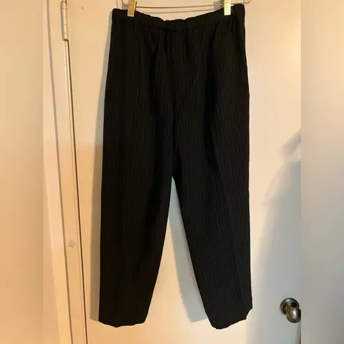 Briggs New York  women's dress pants black with silver accent stripe, size 12P