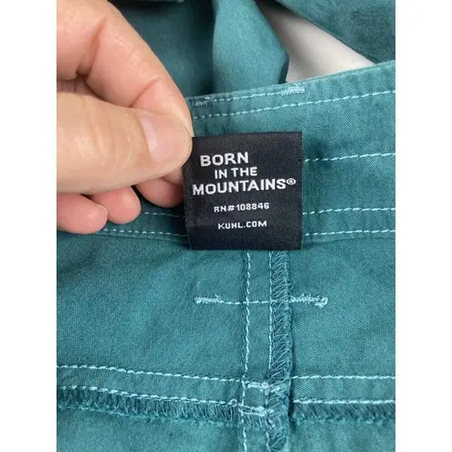 Kuhl * Free Range Outdoor Hiking Capri Womens Size 4 Green Cargo Camping Fishing