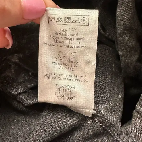 Sézane Women's Austin Paperbag Waist Jeans Size 2 Washed Black High Rise