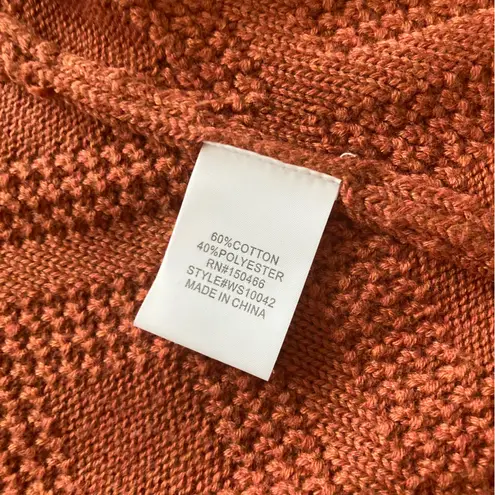 Market & Spruce Antoine Cardigan Pumpkin Spice Brown Size Medium Cotton Blend