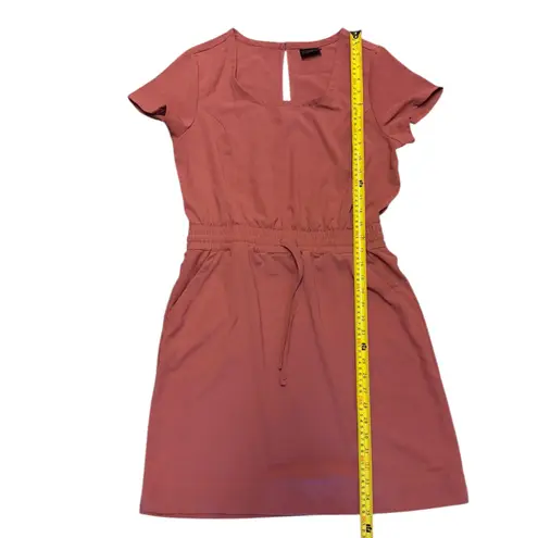 32 Degrees Heat 32 Degrees Cool Pink Round Neck Elastic Waist Dress Small NWOT