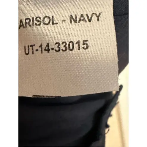 UNTUCKIT Marisol Navy Blue Cotton Blend Long Sleeve Shirt Dress Size 16 Classic