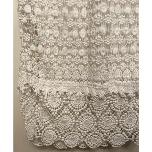Velvet by Graham Spencer Crochet Mini Dress Women Size Small White Lace Boho