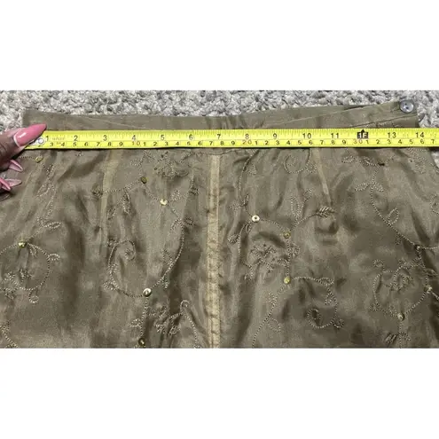 Valerie Stevens Vintage Silk Sequin Pants Women’s 6 Ethereal High Waist Fitted