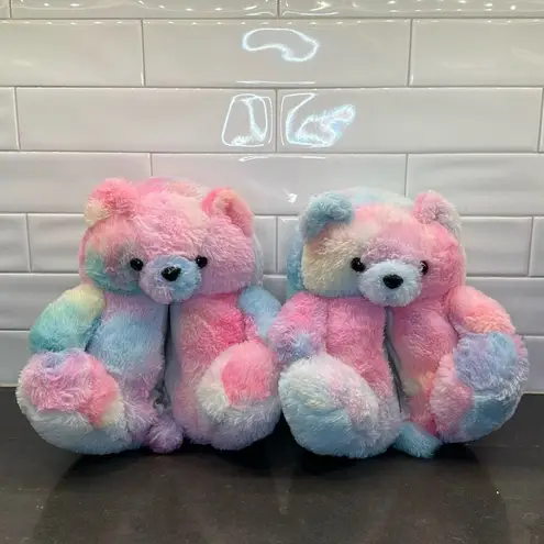 Women Teddy Bear Plush Slippers
