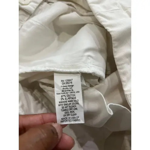 Nili Lotan East Hampton White Slim Leg Pant Sz 0