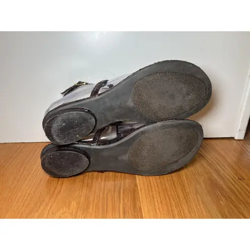 Ann Marino Shoes Womens Size 7.5 Brown Croc T