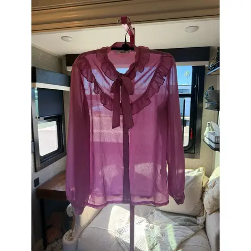 Oscar de la Renta Vintage Sport Pink Dress Shirt Size Small/medium 14