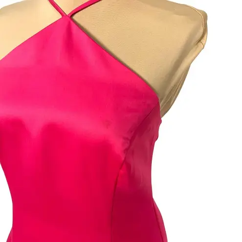 Urban Girl Nites Maxi Dress Gown 9/10 Halter Corset Back Prom Hoco Satin Pink Size undefined
