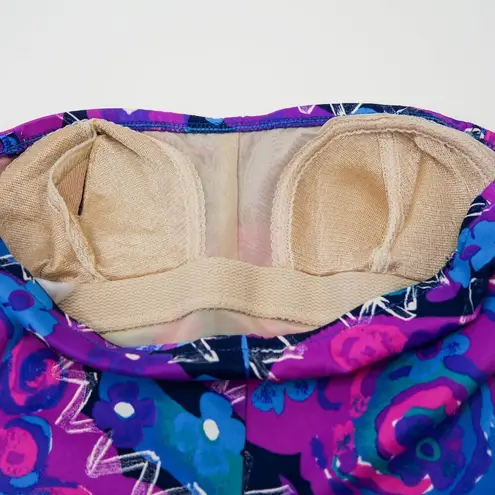 Longitude Vintage 80s Purple Retro One Piece Swimsuit