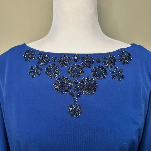 Trina Turk Beaded Cold Shoulder Tunic Dress - 8