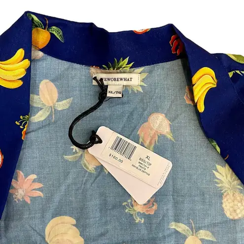 We Wore What Bisou Cover Up Top Fruit Blue Depth Women's Size Extra Large - Image 8