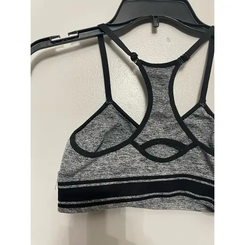 Athletic Works  Womens Sports Bra Gray Racerback Space Dye 34 S