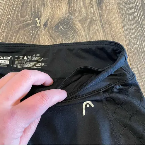 Head Black Cropped Workout Leggings Size L