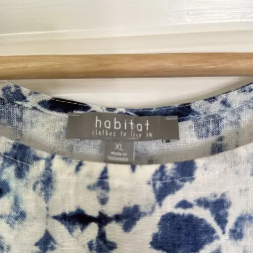 Habitat linen side button dress twilight sleeveless dress