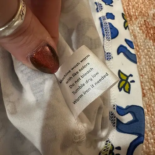 Roller Rabbit the originals monkey polo pajama TOP only blue size large NWOT