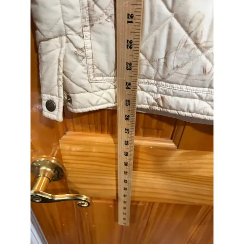 Ralph Lauren Lauren  Petite Quilted Barn Jacket Cream Toile Equestrian Print P/P